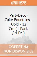 PartyDeco: Cake Fountains - Gold - 12 Cm (1 Pack / 4 Pz.) giochi