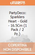 PartyDeco: Sparklers Heart - Gold - 16.5Cm (1 Pack / 2 Pz.) giochi