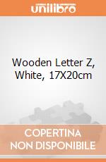 Wooden Letter Z, White, 17X20cm giochi