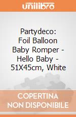 Partydeco: Foil Balloon Baby Romper - Hello Baby - 51X45cm, White giochi