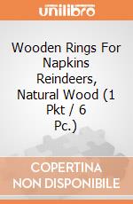 Wooden Rings For Napkins Reindeers, Natural Wood (1 Pkt / 6 Pc.) giochi