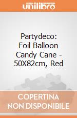 Partydeco: Foil Balloon Candy Cane - 50X82cm, Red giochi