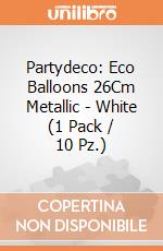 Partydeco: Eco Balloons 26Cm Metallic - White (1 Pack / 10 Pz.) giochi