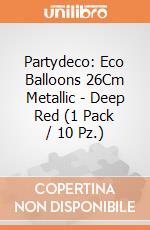 Partydeco: Eco Balloons 26Cm Metallic - Deep Red (1 Pack / 10 Pz.) giochi