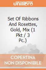 Set Of Ribbons And Rosettes, Gold, Mix (1 Pkt / 3 Pc.) giochi