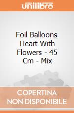 Foil Balloons Heart With Flowers - 45 Cm - Mix giochi
