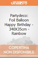 Partydeco: Foil Balloon Happy Birthday - 340X35cm - Rainbow giochi