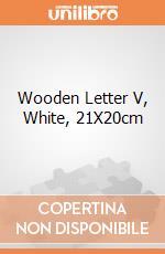 Wooden Letter V, White, 21X20cm giochi