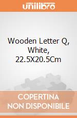 Wooden Letter Q, White, 22.5X20.5Cm giochi