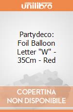 Partydeco: Foil Balloon Letter ''W'' - 35Cm - Red giochi
