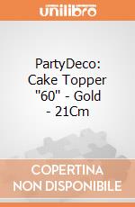PartyDeco: Cake Topper ''60'' - Gold - 21Cm giochi