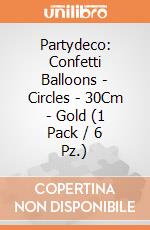 Partydeco: Confetti Balloons - Circles - 30Cm - Gold (1 Pack / 6 Pz.) giochi
