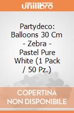 Partydeco: Balloons 30 Cm - Zebra - Pastel Pure White (1 Pack / 50 Pz.) giochi