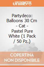 Partydeco: Balloons 30 Cm - Cat - Pastel Pure White (1 Pack / 50 Pz.) giochi