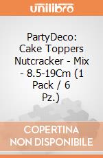 PartyDeco: Cake Toppers Nutcracker - Mix - 8.5-19Cm (1 Pack / 6 Pz.) giochi