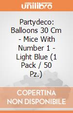 Partydeco: Balloons 30 Cm - Mice With Number 1 - Light Blue (1 Pack / 50 Pz.) giochi