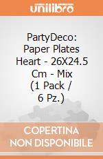 PartyDeco: Paper Plates Heart - 26X24.5 Cm - Mix (1 Pack / 6 Pz.) giochi