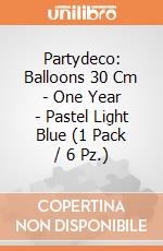 Partydeco: Balloons 30 Cm - One Year - Pastel Light Blue (1 Pack / 6 Pz.) giochi
