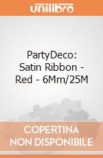 PartyDeco: Satin Ribbon - Red - 6Mm/25M giochi