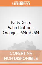 PartyDeco: Satin Ribbon - Orange - 6Mm/25M giochi