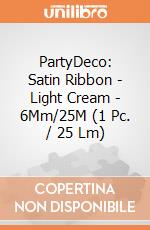 PartyDeco: Satin Ribbon - Light Cream - 6Mm/25M (1 Pc. / 25 Lm) giochi