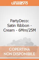 PartyDeco: Satin Ribbon - Cream - 6Mm/25M giochi