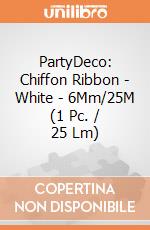 PartyDeco: Chiffon Ribbon - White - 6Mm/25M (1 Pc. / 25 Lm) giochi