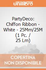 PartyDeco: Chiffon Ribbon - White - 25Mm/25M (1 Pc. / 25 Lm) giochi