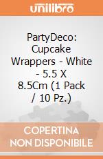 PartyDeco: Cupcake Wrappers - White - 5.5 X 8.5Cm (1 Pack / 10 Pz.) giochi