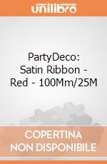 PartyDeco: Satin Ribbon - Red - 100Mm/25M giochi
