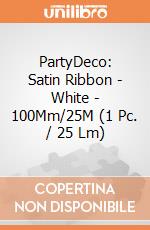 PartyDeco: Satin Ribbon - White - 100Mm/25M (1 Pc. / 25 Lm) giochi