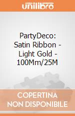 PartyDeco: Satin Ribbon - Light Gold - 100Mm/25M giochi