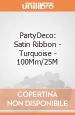 PartyDeco: Satin Ribbon - Turquoise - 100Mm/25M giochi