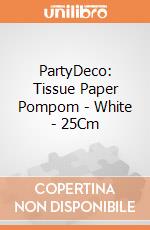 PartyDeco: Tissue Paper Pompom - White - 25Cm giochi