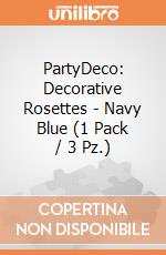 PartyDeco: Decorative Rosettes - Navy Blue (1 Pack / 3 Pz.) giochi
