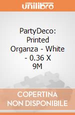 PartyDeco: Printed Organza - White - 0.36 X 9M giochi