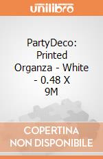PartyDeco: Printed Organza - White - 0.48 X 9M giochi