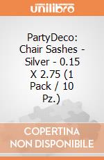 PartyDeco: Chair Sashes - Silver - 0.15 X 2.75 (1 Pack / 10 Pz.) giochi