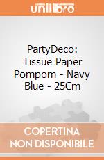 PartyDeco: Tissue Paper Pompom - Navy Blue - 25Cm giochi
