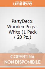 PartyDeco: Wooden Pegs - White (1 Pack / 20 Pz.) giochi