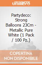 Partydeco: Strong Balloons 23Cm - Metallic Pure White (1 Pack / 100 Pz.) giochi