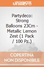 Partydeco: Strong Balloons 23Cm - Metallic Lemon Zest (1 Pack / 100 Pz.) giochi