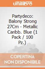 Partydeco: Balony Strong 27Cm - Metallic Caribb. Blue (1 Pack / 100 Pz.) giochi