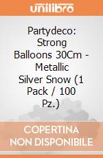 Partydeco: Strong Balloons 30Cm - Metallic Silver Snow (1 Pack / 100 Pz.) giochi