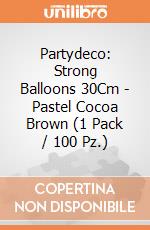 Partydeco: Strong Balloons 30Cm - Pastel Cocoa Brown (1 Pack / 100 Pz.) giochi