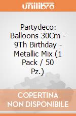 Partydeco: Balloons 30Cm - 9Th Birthday - Metallic Mix (1 Pack / 50 Pz.) giochi