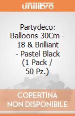 Partydeco: Balloons 30Cm - 18 & Brilliant - Pastel Black (1 Pack / 50 Pz.) giochi