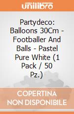 Partydeco: Balloons 30Cm - Footballer And Balls - Pastel Pure White (1 Pack / 50 Pz.) giochi