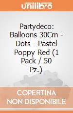 Partydeco: Balloons 30Cm - Dots - Pastel Poppy Red (1 Pack / 50 Pz.) giochi