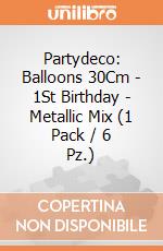 Partydeco: Balloons 30Cm - 1St Birthday - Metallic Mix (1 Pack / 6 Pz.) giochi